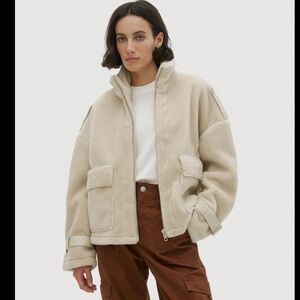 NOIZE X TESSA & COLE Runaway Short Length Vegan Fur Teddy Pile Coat Size XL